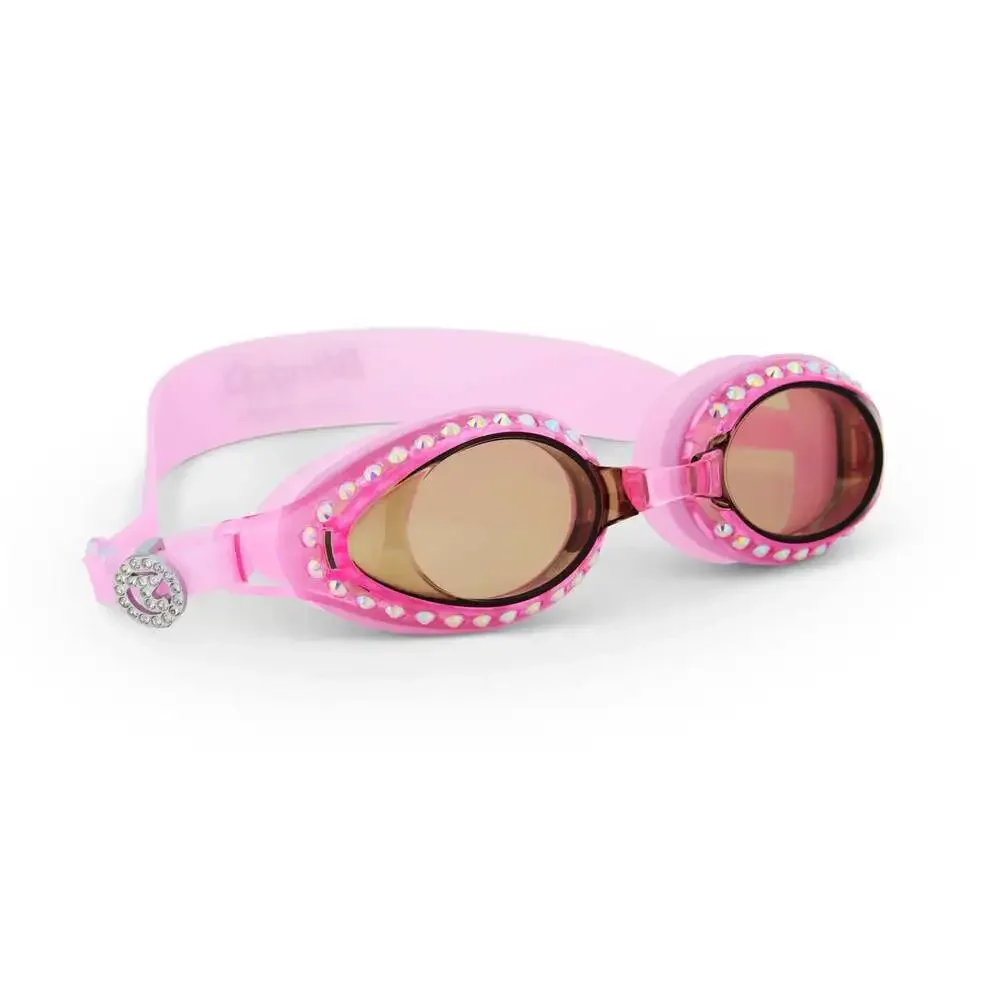 Pink Rhinestone Adult Swim Goggles